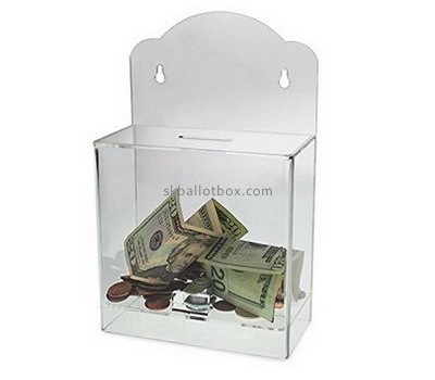 Custom acrylic polycarbonate money donation box large donation box charity boxes for sale DB-014