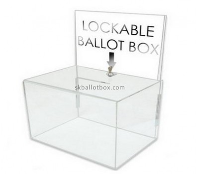 Box manufacturer customized lockable acrylic ballot box with lock BB-638