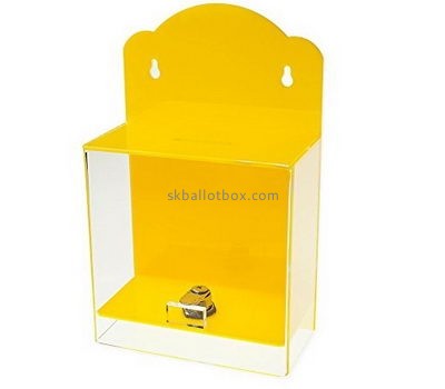 Customize yellow wall mounted collection box BB-2002