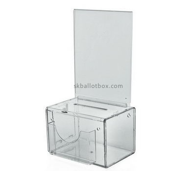 Customize clear charity coin collection boxes BB-2163