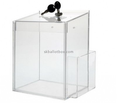 Customize clear acrylic ballot box with sign holder BB-2234