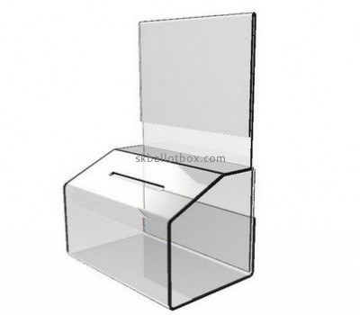 Customize acrylic charity boxes for sale BB-2249