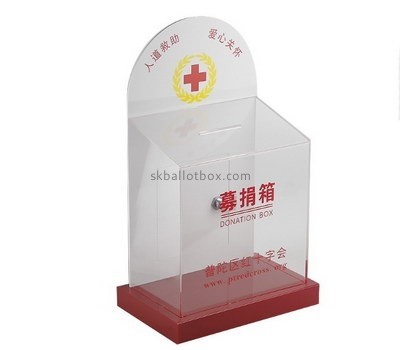 Customize acrylic charity boxes cheap BB-2605