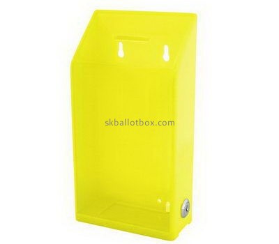 Customize wall mounted yellow acrylic ballot box BB-2687