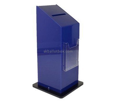 Customize blue acrylic ballot box BB-2692