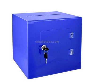 Customize blue acrylic ballot box BB-2697