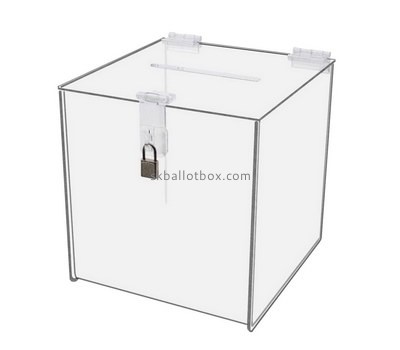 Custom clear acrylic lockable voting box BB-2739