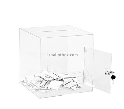 Plexiglass boxes manufacturer custom acrylic lockable comment box SB-057