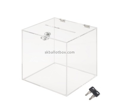Acrylic boxes supplier custom perspex comment box with lock SB-072