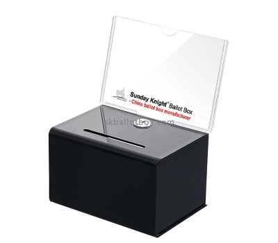 Custom acrylic vote box with lock key BB-2956