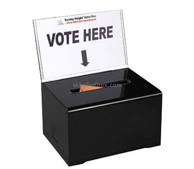 Custom acrylic voting box with sign slot BB-2958