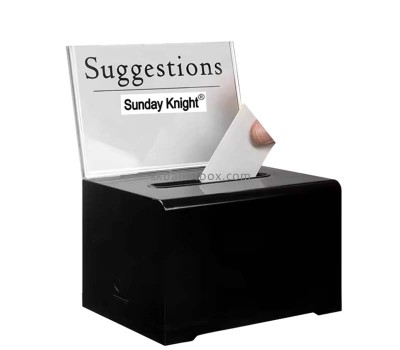 Custom acrylic suggestion box with lock key SB-167