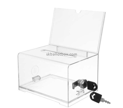 Custom wholesale acrylic fundraising collection box DB-202
