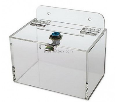 Wholesale acrylic vintage ballot box clear plastic ballot box transparent ballot box BB-021