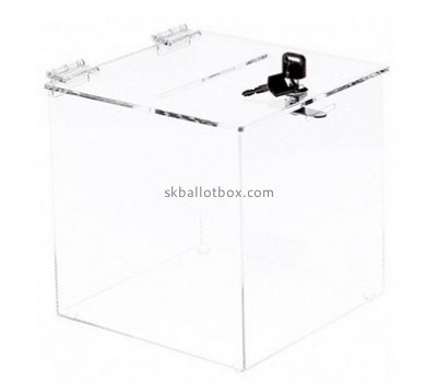 China acrylic ballot box suppliers custom design clear polycarbonate box clear plastic ballot box BB-045