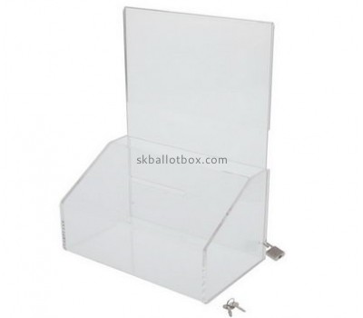 China acrylic box manufacturer custom clear acrylic ballot box polycarbonate box  BB-064