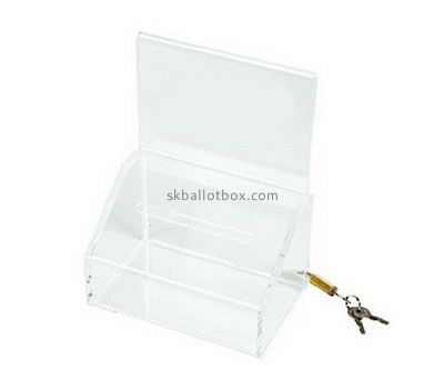 China ballot box suppliers hot selling acrylic transparent ballot box clear polycarbonate box BB-076