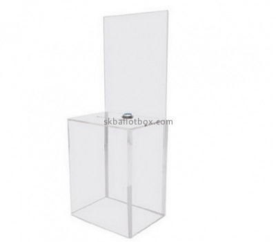Ballot box manufacturer custom design clear polycarbonate box clear ballot box with lock BB-106