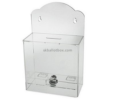 Ballot box factory  direct sale clear polycarbonate box acrylic ballot box with lock BB-111
