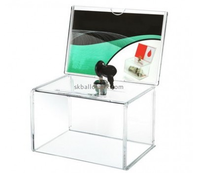 China ballot box suppliers custom clear plastic ballot box acrylic polycarbonate case BB-117