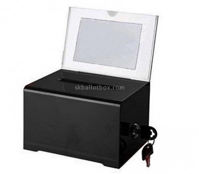 China ballot box manufacturer direct sale black ballot box acrylic polycarbonate box BB-120