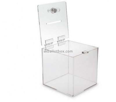 Ballto box manufacturer customized polycarbonate box clear acrylic ballot box BB-136