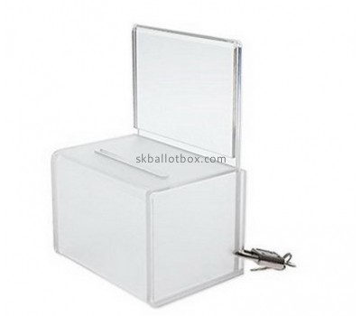 China ballot box suppliers direct sale acrylic polycarbonate box clear ballot box with lock BB-153