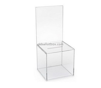China ballot box suppliers direct sale clear polycarbonate box acrylic ballot box BB-160