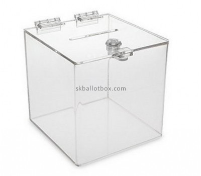 China ballot box suppliers custom clear polycarbonate box acrylic ballot box with lock BB-177