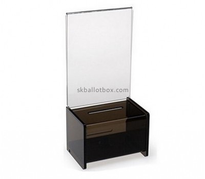 China box manufacturer customized black ballot box acrylic polycarbonate box BB-186
