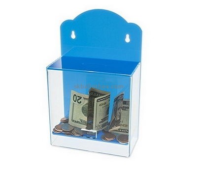 Custom acrylic money collection box charity money collection boxes donation boxes with locks DB-010
