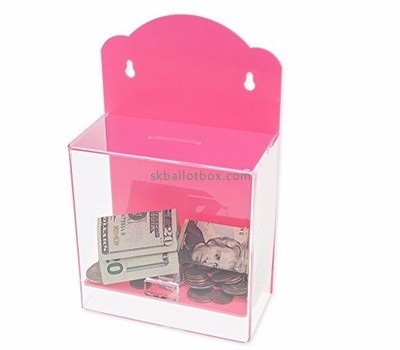Custom acrylic large donation containers donation money box collection boxes for charity DB-025