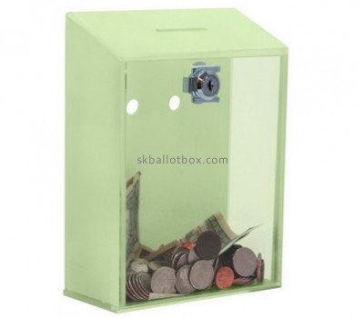 Custom design acrylic cash donation box collection box charity collection containers for fundraisers DB-026