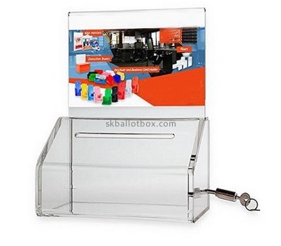 Customized acrylic cash collection box transparent donation box plastic collection boxes DB-041
