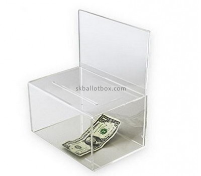Customized acrylic small donation box large collection boxes fundraisingbox DB-042