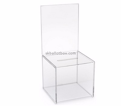 Custom acrylic box clear acrylic ballot box small ballot box BB-206