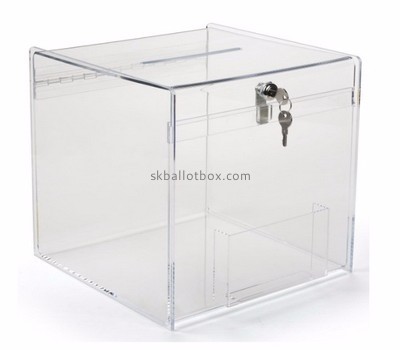Custom plexiglass ballot box voting box clear ballot box with lock BB-216
