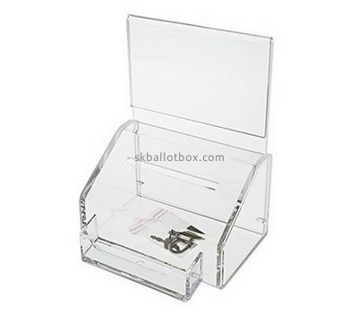 Customized clear acrylic ballot box cheap ballot boxes acrylic ballot box with lock BB-231