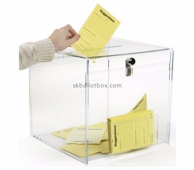 Suggestion box supplier custom acrylic perspex suggestion box comment box for sale SB-008