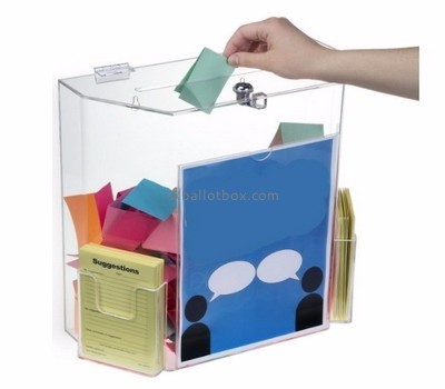Custom acrylic floor standing suggestion box school suggestion box acrylic suggestion box with lock SB-009