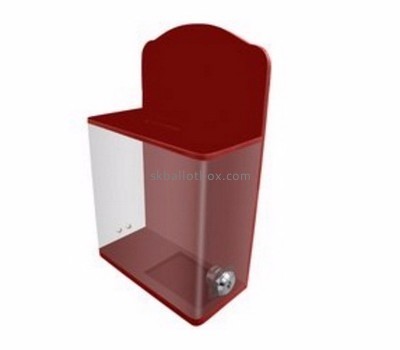 Custom clear ballot box plastic collection boxes ballot box with lock BB-244