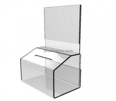 Custom acrylic ballot boxes voting box clear ballot box with lock BB-249