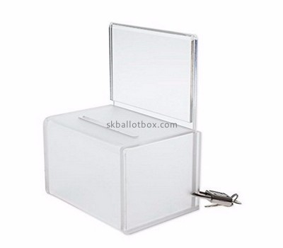 Custom acrylic small ballot box voting with lock BB-262