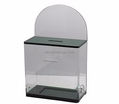 Custom clear cheap acrylic ballot boxes with lock BB-270