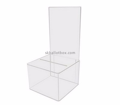 Custom small clear acrylic ballot voting box BB-273