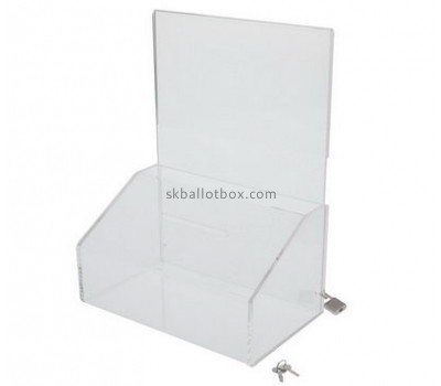 Customized small clear acrylic election ballot box BB-291
