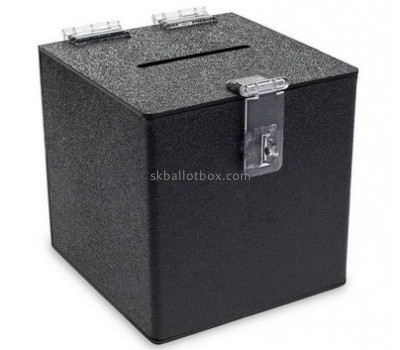 Custom large black acrylic suggestion ballot box with lock BB-312