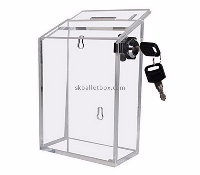 Acrylic box manufacturer custom large acrylic ballot box with lock BB-350