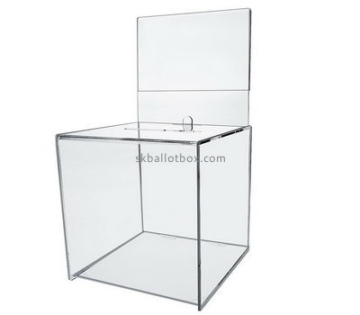 Custom clear polycarbonate acrylic plexiglass ballot box BB-354