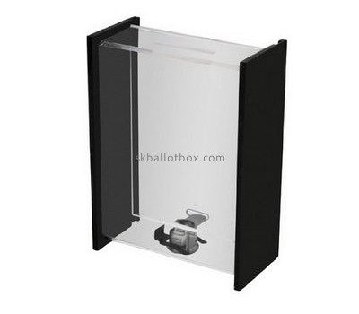 Box manufacturer custom clear polycarbonate acrylic black ballot box BB-366